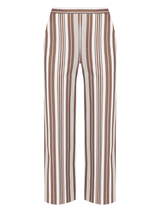 Max Mara Укороченные брюки из хлопка с узором полоска