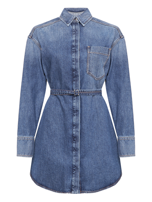 Sportmax Рубашка из денима с поясом