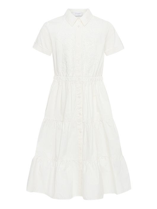 Ermanno Scervino Junior Платье из хлопка с вышивкой