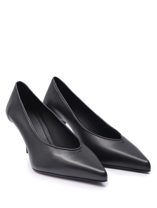 Max Mara Туфли из кожи на низком каблуке