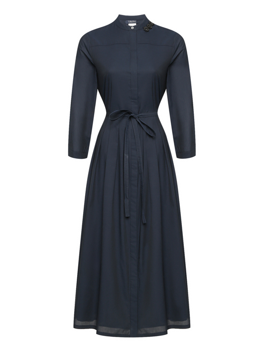 Max Mara Платье из хлопка с поясом
