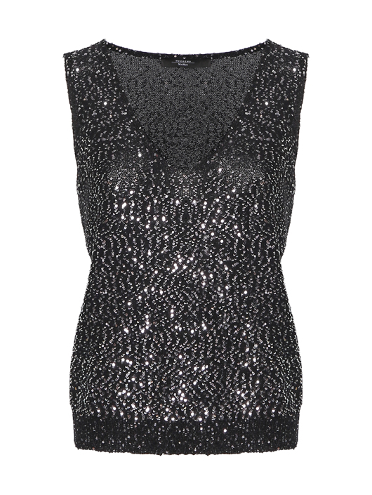 Weekend Max Mara Трикотажный топ с пайетками