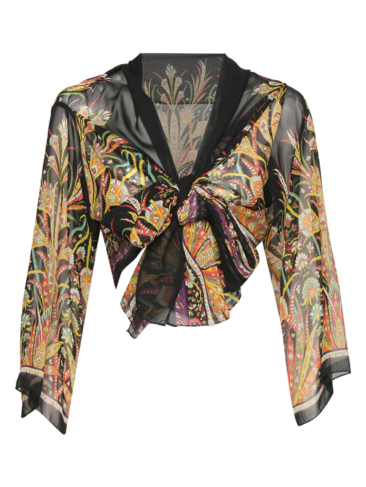 Etro Блуза из шелка с узором