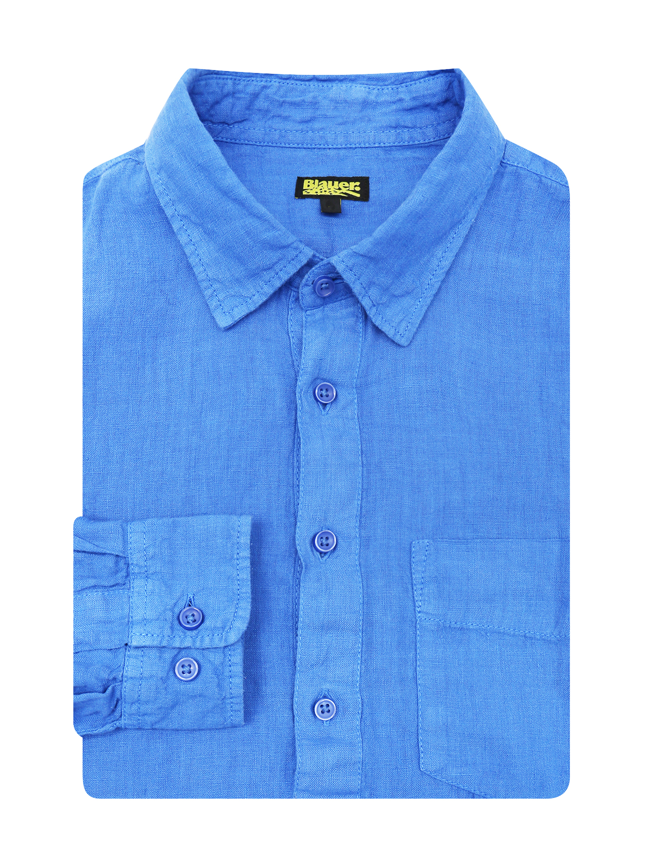 Blauer Однотонная рубашка из льна