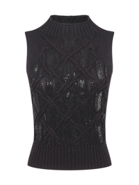 Ermanno Scervino Топ из смешанной шерсти с кристаллами