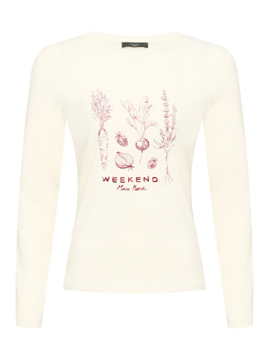 Weekend Max Mara Лонгслив из хлопка с вышивкой