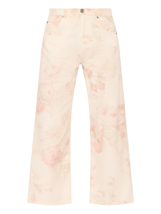 Weekend Max Mara Джинсы из хлопка с цветочным узором