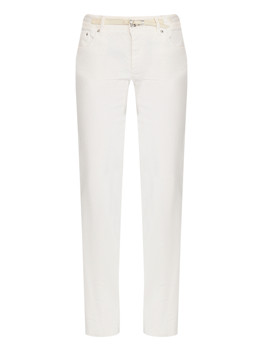 Ermanno Scervino Джинсы из хлопка с декоративным поясом