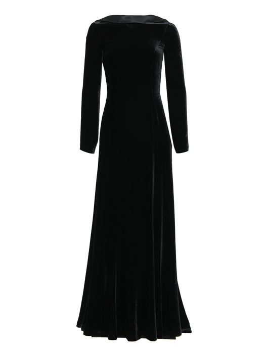 Alberta Ferretti Платье-макси из бархата