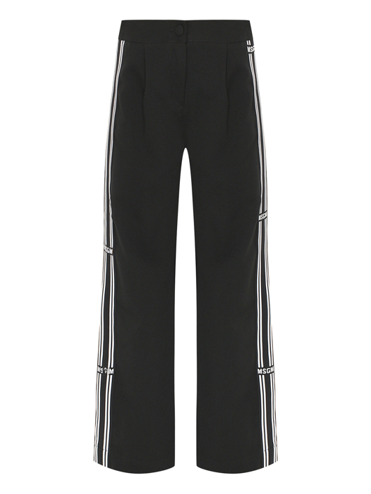 MSGM Брюки прямого кроя с логотипами