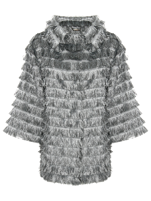 Alberta Ferretti Жакет из бахромы