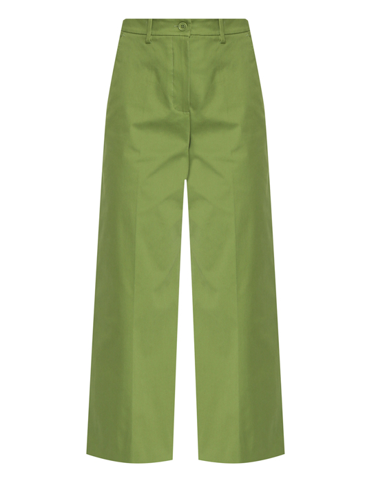 Weekend Max Mara Брюки-кюлоты из хлопка однотонные