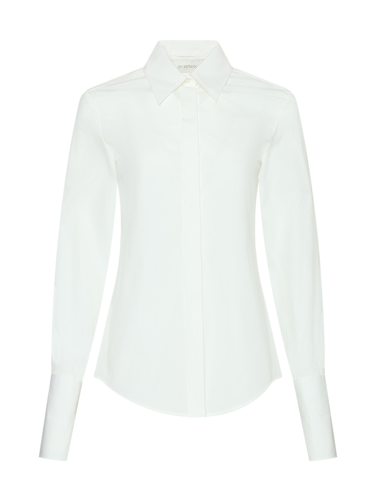Sportmax Рубашка из хлопка приталенного кроя