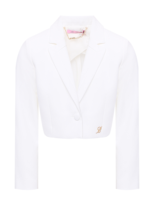 Miss Blumarine Укороченный жакет с логотипом