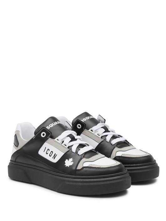 Dsquared2 Комбинированные кроссовки из кожи