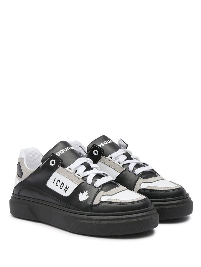 Dsquared2 Комбинированные кроссовки из кожи