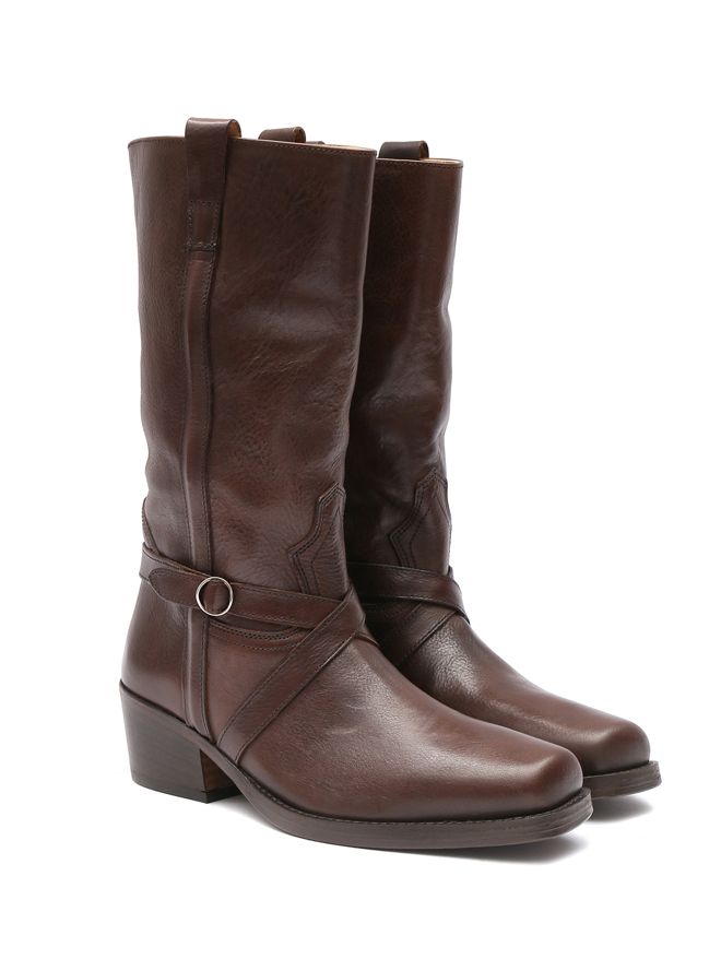 Weekend Max Mara Сапоги из кожи с декоративными пряжками