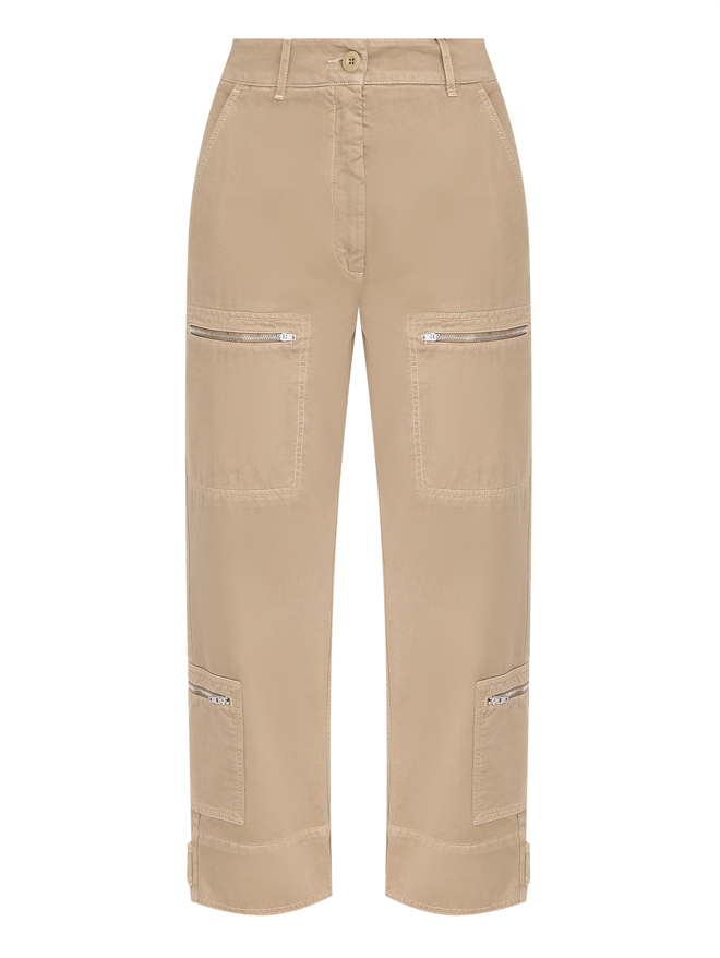 Weekend Max Mara Брюки из хлопка с  накладными карманами