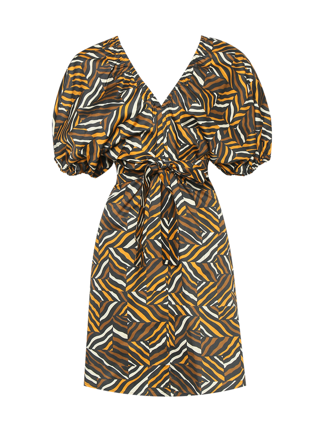 Weekend Max Mara Платье-мини из хлопка с V-образным вырезом
