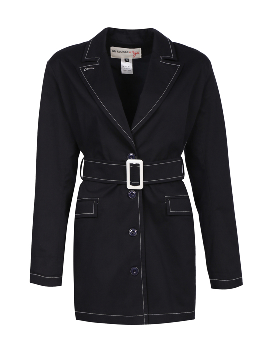 On course Удлиненный жакет из хлопка с контрастной отстрочкой