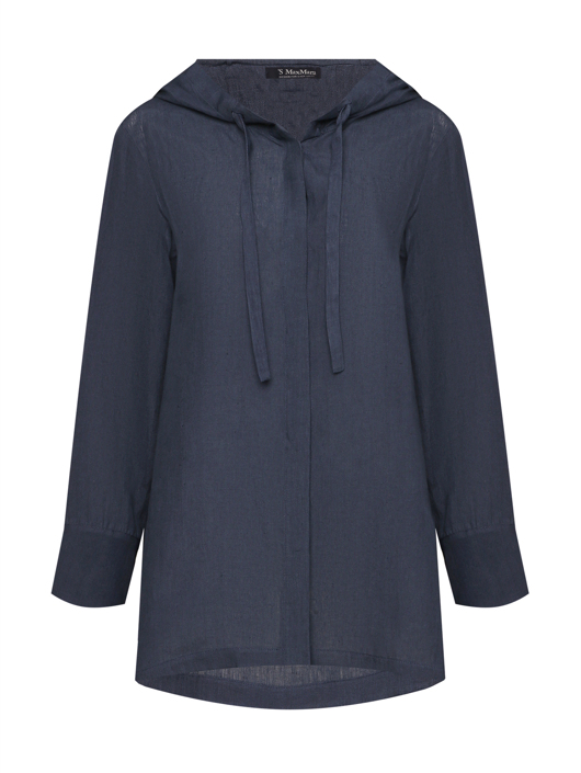 Max Mara Блуза из льна с капюшоном