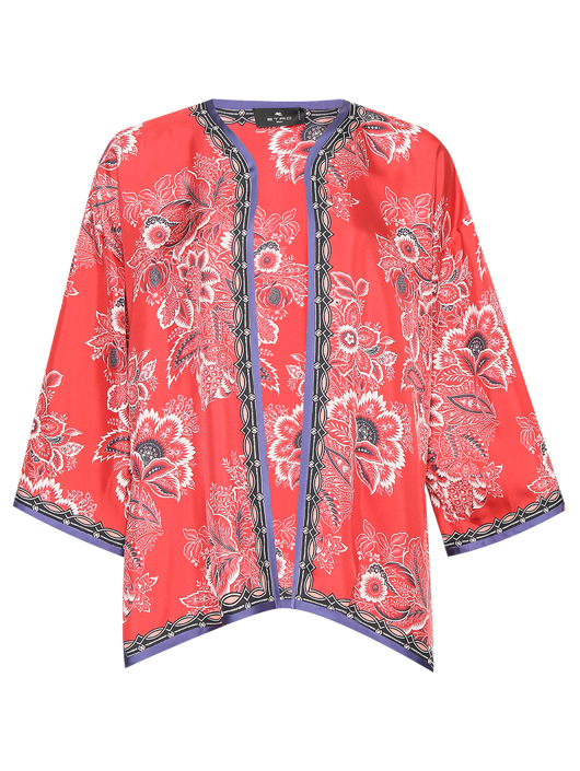 Etro Накидка из шелка с узором