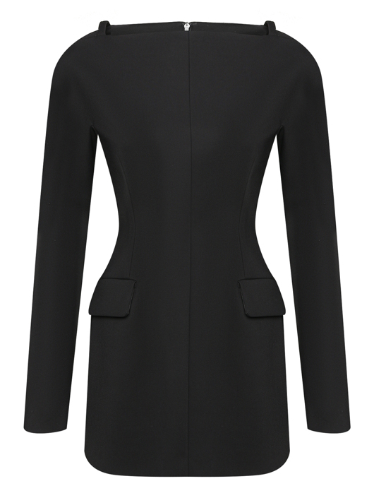 Sportmax Платье-мини с длинными рукавами