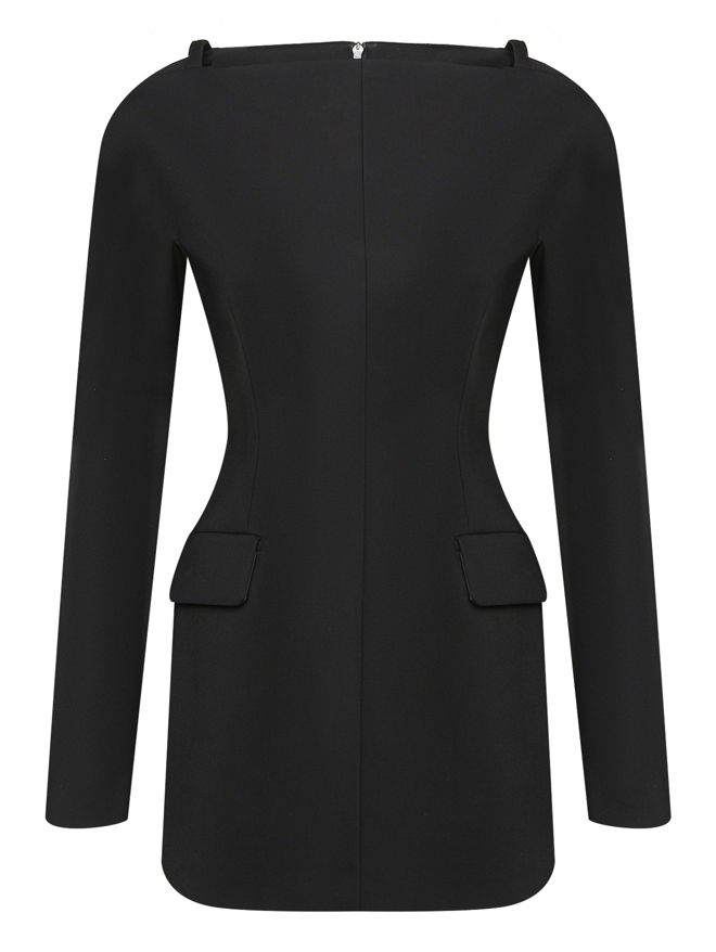 Sportmax Платье-мини с длинными рукавами