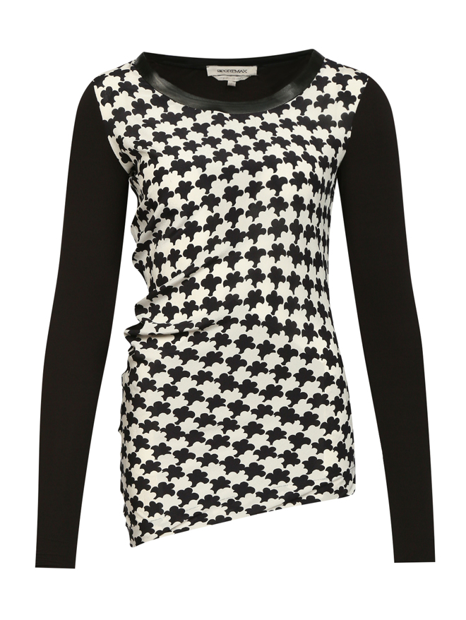 Sportmax Асимметричный лонгслив с узором
