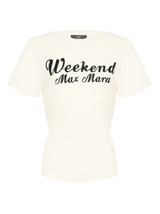 Weekend Max Mara Футболка из хлопка с аппликацией