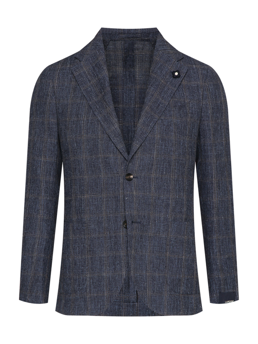 LARDINI Однобортный пиджак из шерсти и хлопка