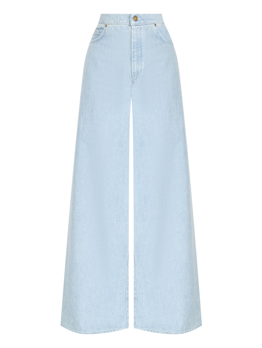 Max Mara Широкие джинсы из светлого денима