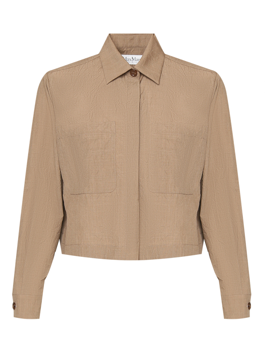 Max Mara Шерстяная блуза из жатой ткани