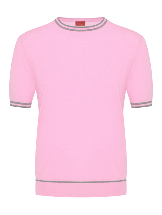 Doriani Cashmere Джемпер из хлопка с короткими рукавми