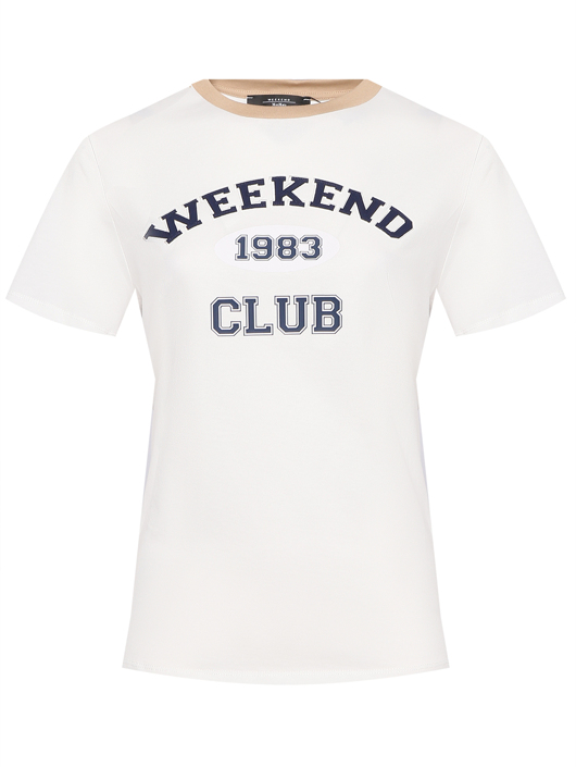 Weekend Max Mara Футболка из хлопка с логотипом