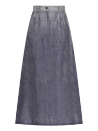 Alberta Ferretti Юбка из шелка под деним
