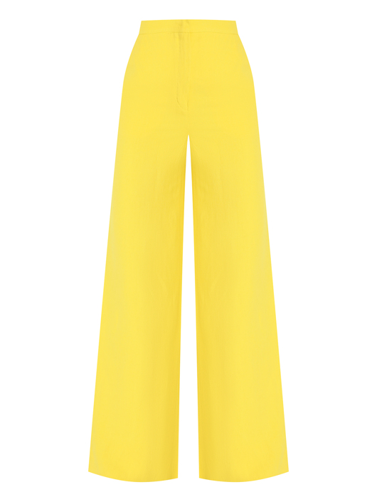 Max Mara Широкие брюки из вискозы и льна