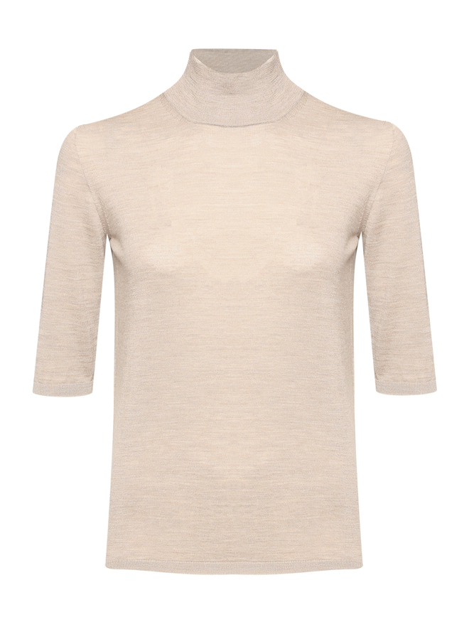Max Mara Водолазка из шерсти с короткими рукавами