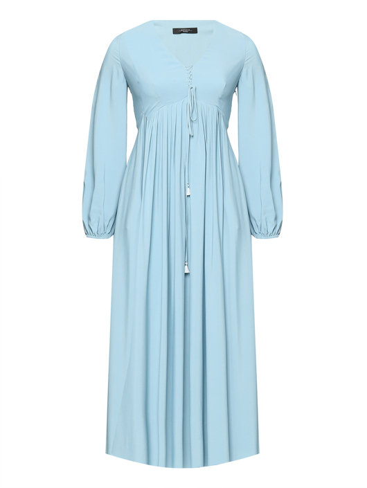 Weekend Max Mara Однотонное платье-макси с V-образным вырезом