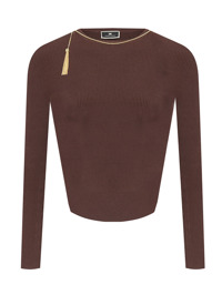 Elisabetta Franchi Трикотажный однотонный джемпер