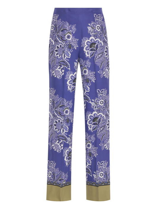 Etro Брюки из шелка с узором