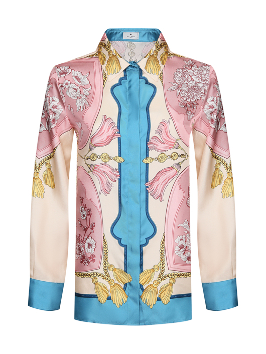 Etro Блуза из шелка с узором