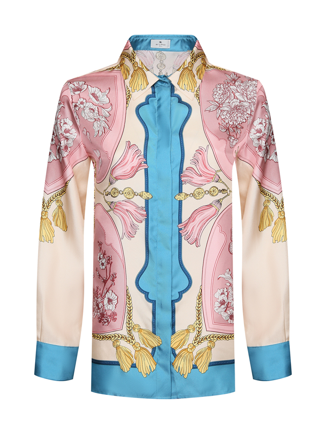 Etro Блуза из шелка с узором