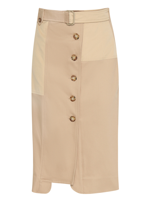 Sportmax Юбка из хлопка с застежкой спереди