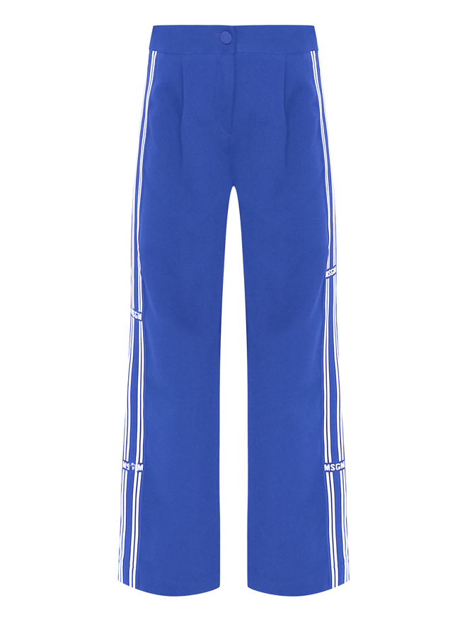 MSGM Брюки прямого кроя с логотипами
