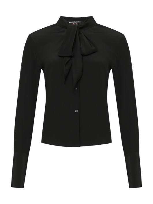 Ermanno Scervino Блуза из шелка с бантом