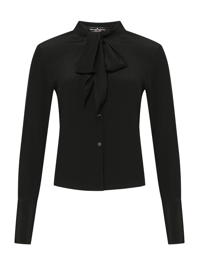 Ermanno Scervino Блуза из шелка с бантом