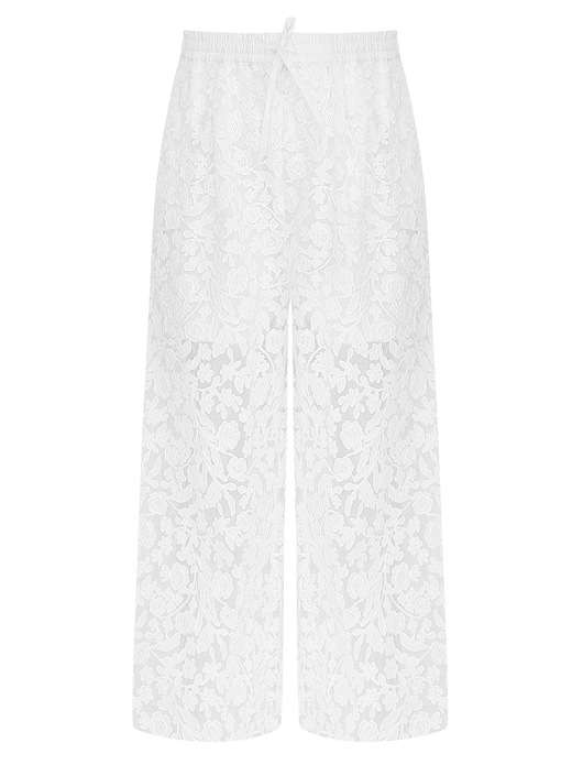 Ermanno Scervino Junior Брюки из кружева на резинке