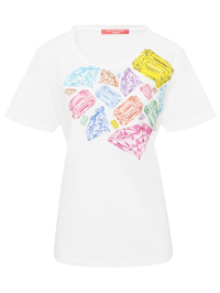Marina Rinaldi Футболка из хлопка с принтом