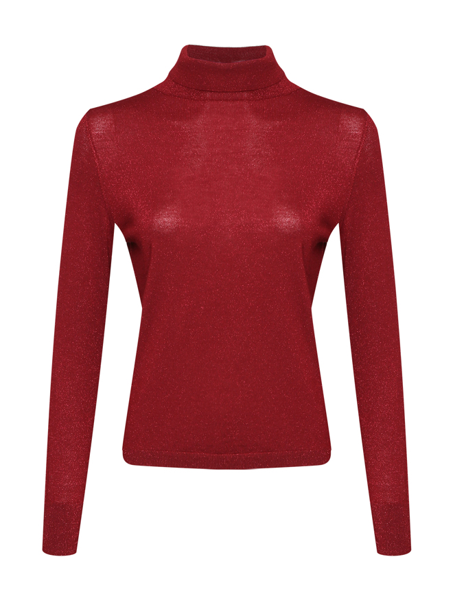 Allude Водолазка из шерсти с люрексом